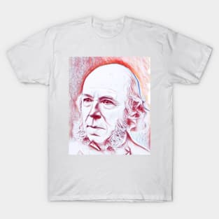 Herbert Spencer Portrait | Herbert Spencer Artwork | Line Art T-Shirt